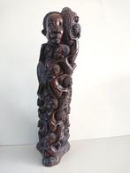 Vintage Ujama Makonde Afrikaans houten beeld Levensboom, Verzenden