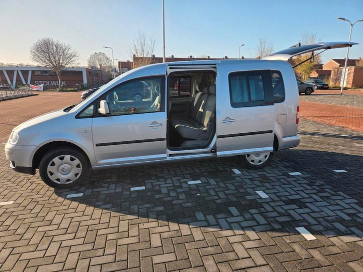 Volkswagen Caddy 1.6 75KW Maxi Life Combi 2008 Grijs, Auto's, Bestelauto's, Particulier, Airconditioning, Parkeersensor, Trekhaak