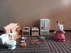 Sylvanian families roze keuken/fornuis/koelkast/moederkonijn, Kinderen en Baby's, Speelgoed | Poppenhuizen, Ophalen of Verzenden