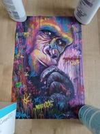 Canvas poster gorilla gekleurd, Minder dan 50 cm, Nieuw, Ophalen of Verzenden, Foto of Poster