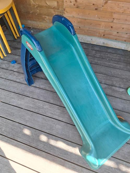 Little tikes glijbaan donkerblauw donkergroen, Kinderen en Baby's, Speelgoed | Buiten | Speeltoestellen, Zo goed als nieuw, Glijbaan