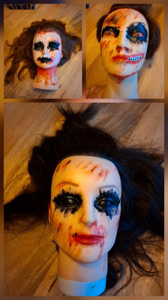 3 Halloween/ Kappershoofden, Hobby en Vrije tijd, Feestartikelen, Gebruikt, Overige typen, Halloween of Griezel, Ophalen