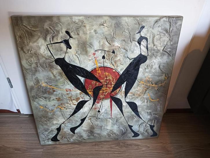 Schilderij Roberto Fantini, Huis en Inrichting, Woonaccessoires | Schilderijen, Tekeningen en Foto's, Gebruikt, Schilderij, 50 tot 75 cm