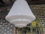 Vintage hanglamp retro Art Deco in opaal glas melkglas, Antiek en Kunst, Ophalen of Verzenden