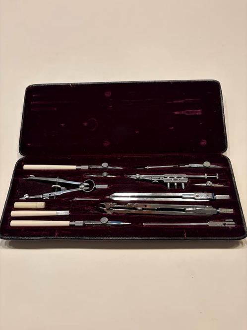 Vintage MAHO Passer Set - Precisie Tekengereedschap, Antiek en Kunst, Antiek | Gereedschap en Instrumenten, Ophalen of Verzenden