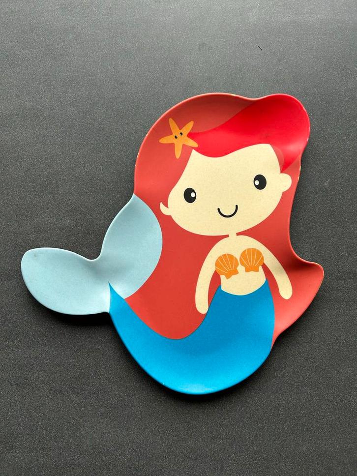 Bamboe Kinderbordjes - Ariel, Haai, Zebra, Kinderen en Baby's, Babyvoeding en Toebehoren, Gebruikt, Overige typen, Ophalen of Verzenden