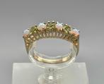 Gouden Vintage ring edelsteen opaal en peridot. 2025/631., ., Ophalen of Verzenden, Zo goed als nieuw, Met edelsteen
