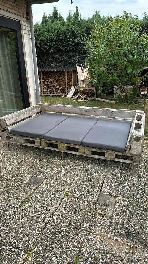 Palletbank TEAB, Tuin en Terras, Tuinbanken, Gebruikt, Hout, Ophalen of Verzenden
