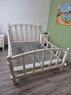 Vintage houten bedframe - Tweepersoons met Auping, Huis en Inrichting, Slaapkamer | Bedden, Gebruikt, Tweepersoons, 200 cm, Hout