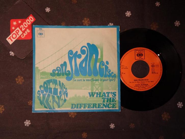 Top 2000  Scott McKenzie - San Francisco, Cd's en Dvd's, Vinyl Singles, Gebruikt, Single, Pop, 7 inch, Ophalen of Verzenden