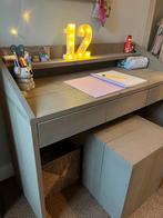 Mooi steigerhouten bureau met bijpassende kruk!, Huis en Inrichting, Bureaus, Ophalen, Gebruikt