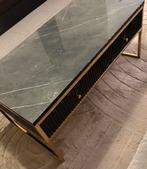 Salontafel Marmer/Goud - Stijlvol & Modern, Ophalen, 100 tot 150 cm, 50 tot 100 cm, Zo goed als nieuw