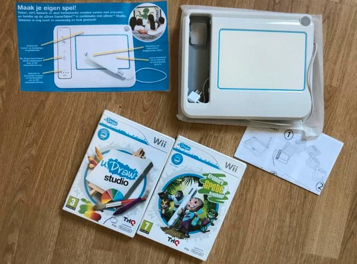 Wii uDraw studio GameTablet Wii + 2 Games. New, Spelcomputers en Games, Games | Nintendo Wii, Zo goed als nieuw, Puzzel en Educatief