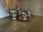 Hotel Zilveren Chocolade Bekers - Vintage Set, Antiek en Kunst, Ophalen of Verzenden