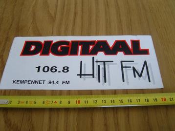 sticker DIGITAAL 105.8 HIT FM Kempennet 94.4 FM  beschikbaar voor biedingen
