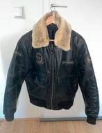 Redskins Leren Jas - Vintage Stijl, Kleding | Heren, Jassen | Winter, Zwart, Maat 56/58 (XL), Ophalen of Verzenden, Gedragen