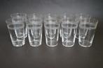 geslepen guilloche versiering glas 10x water antiek Leerdam, Antiek en Kunst, Ophalen of Verzenden