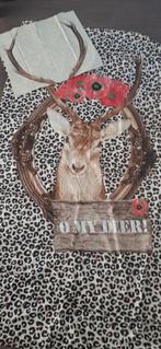 Leuk dekbedovertrek met hertenprint Covers & co 140x200, Eenpersoons, Beige, Dekbedovertrek, Ophalen of Verzenden