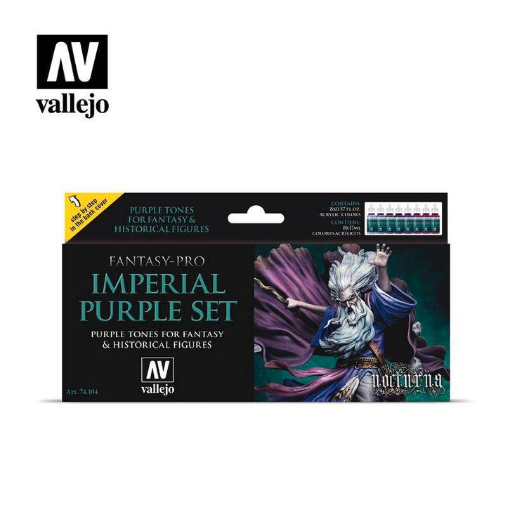 74104 Vallejo Fantasy Pro Imperial Purple Set (8 x 17 ml), Hobby en Vrije tijd, Modelbouw | Figuren en Diorama's, Nieuw, Figuur of Figuren