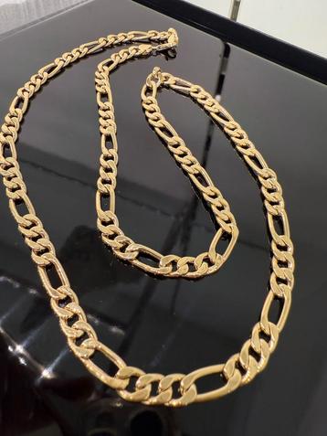 Prachtige 14k gouden figaro ketting beschikbaar voor biedingen