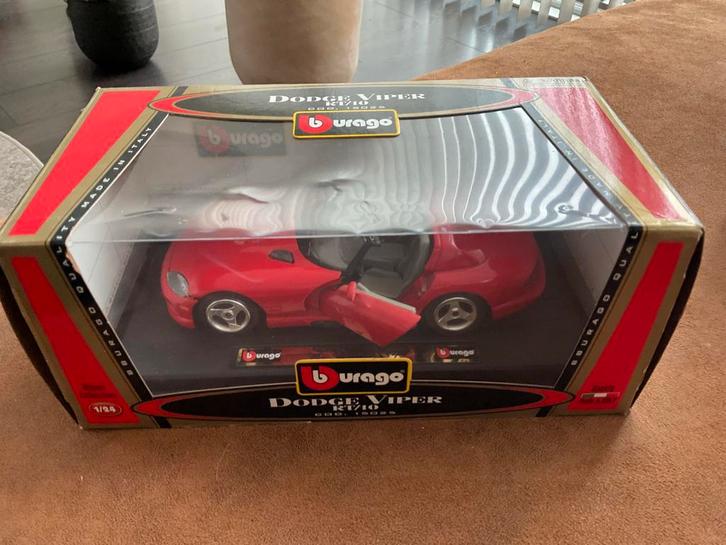 Rode Bburago Dodge Viper RT/10 Modelauto, Hobby en Vrije tijd, Modelauto's | 1:24, Nieuw, Auto, Bburago, Ophalen