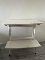 Vintage tvtafeltje met wieltjes jaren 60 wit geverfd, Antiek en Kunst, Ophalen