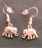 Zilveren oorbellen olifant, Sieraden, Tassen en Uiterlijk, Oorbellen, Nieuw, Ophalen of Verzenden, Zilver, Hangers