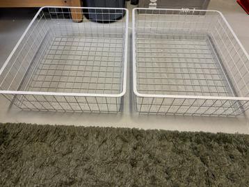 Ikea draadmanden - 2 stuks - zilvergrijs beschikbaar voor biedingen
