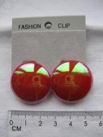Rode clip klem oorbellen vintage retro als nieuw, Sieraden, Tassen en Uiterlijk, Oorbellen, Ophalen of Verzenden, Zo goed als nieuw