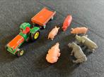 Speelgoed traktor met aanhanger en varkens en shovel, Ophalen of Verzenden, Jongen of Meisje