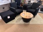 2x Fauteuil zwart stof p.st €99,- Direct/Leverbaar/Enschede, Huis en Inrichting, Fauteuils, Ophalen, Hout, Minder dan 75 cm, Nieuw