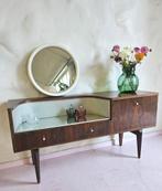 Vintage vanity kaptafel met bijpassende nachtkastjes, Ophalen, Gebruikt, 50 tot 100 cm, Minder dan 100 cm
