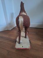 Vintage Houten Hobbelpaard op Wielen, Antiek en Kunst, Antiek | Speelgoed, Ophalen of Verzenden