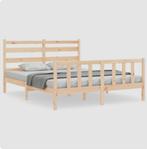 Twee persoonsbedden 160x200   blank hout  bouwpakket, Huis en Inrichting, Slaapkamer | Bedden, Ophalen, 160 cm, Hout, Nieuw