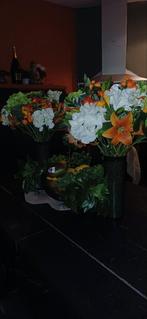 Kunstbloemen in vaas met steentjes 3 stuks, Huis en Inrichting, Ophalen, Zo goed als nieuw, Binnen