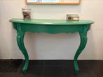 Refurbished ;) stevige side table, 100 tot 150 cm, Ophalen of Verzenden, Zo goed als nieuw, Ovaal