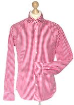 Xacus overhemd, geruit shirt roze/wit, Mt. 38 / S, Kleding | Heren, Overhemden, Halswijdte 38 (S) of kleiner, Zo goed als nieuw