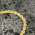 14k gouden armband rope schakel nieuw, Ophalen of Verzenden, Zo goed als nieuw, Goud