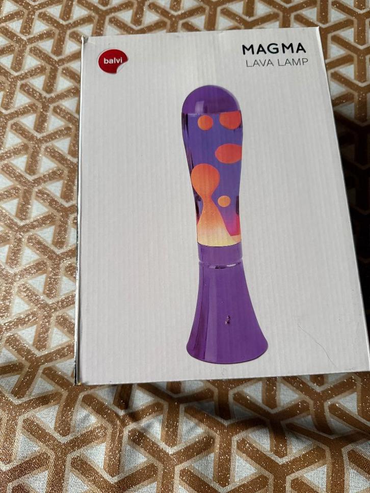Lava lamp Balvi, Huis en Inrichting, Lampen | Tafellampen, Nieuw, Minder dan 50 cm, Glas, Metaal, Ophalen of Verzenden