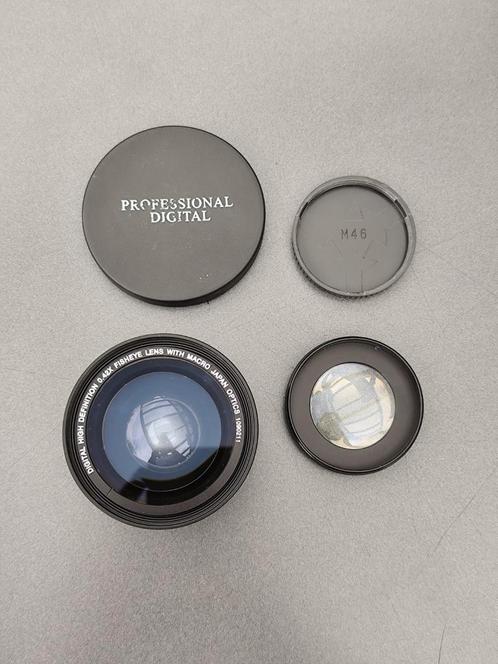 Macro & 0.42x Fish eye lens combinatie, opzetlens, Audio, Tv en Foto, Fotografie | Lenzen en Objectieven, Zo goed als nieuw, Groothoek Fisheye-lens
