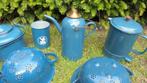 petrol blauw emaille petroleumkan, doorsnee 12 H26cm, Ophalen of Verzenden