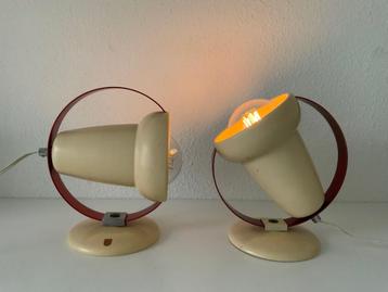 2 Hippe Vintage Tafellampen /  Wandlamp Philips Infraphil beschikbaar voor biedingen