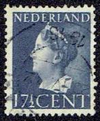 Nederland 1946, Koningin Wilhelmina, 17½ cent, met watermerk, Verzenden, Na 1940, Gestempeld