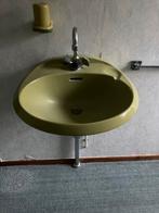 Vintage groene  wastafel / wasbak, Ophalen of Verzenden, Zo goed als nieuw