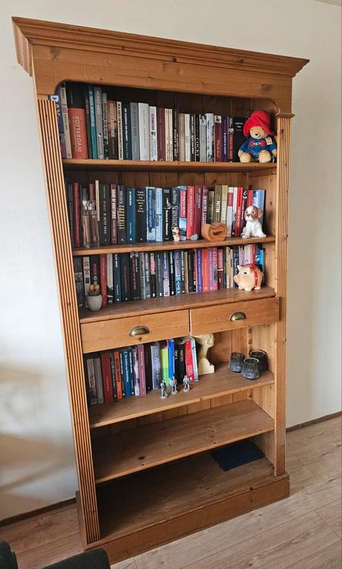 Mooi grenen handgemaakte boekenkast, Huis en Inrichting, Kasten | Boekenkasten, Gebruikt, 25 tot 50 cm, Ophalen of Verzenden