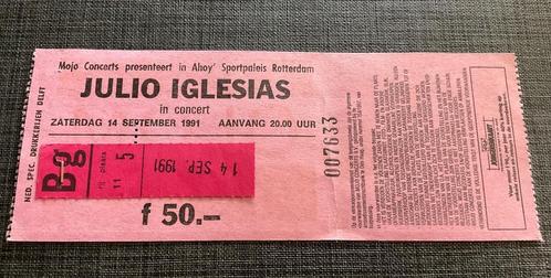 Oud Concert Kaartje JULIO IGLESIAS 14 September 1991, Tickets en Kaartjes, Concerten | Pop