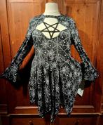 Witchy Gothic style spiderweb punten jurk 48-52, Carnaval, Maat 46/48 (XL) of groter, Nieuw, Ophalen of Verzenden