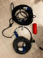 2 CEE verlengsnoeren caravan tent  verlengkabels, Ophalen of Verzenden, Gebruikt
