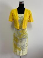 Set7 - Wit-gele jurk & geel vestje van Claudia Strater mt 38, Kleding | Dames, Ophalen of Verzenden, Zo goed als nieuw, Maat 38/40 (M)