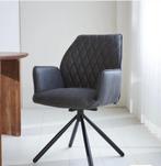 Draaibare eetkamerstoel Novan antraciet, Huis en Inrichting, Stoelen, Ophalen, Overige kleuren, Nieuw, Metaal